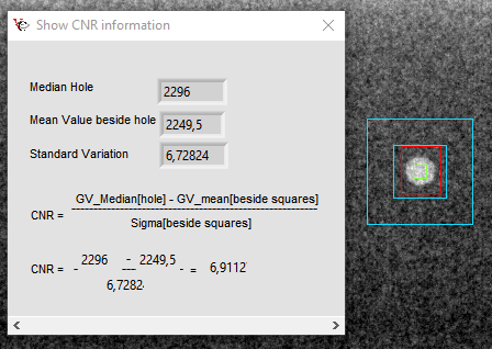 Figure 2: CNR Messung im 4T Loch