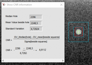 Figure 2: CNR measurement in the 4T hole
