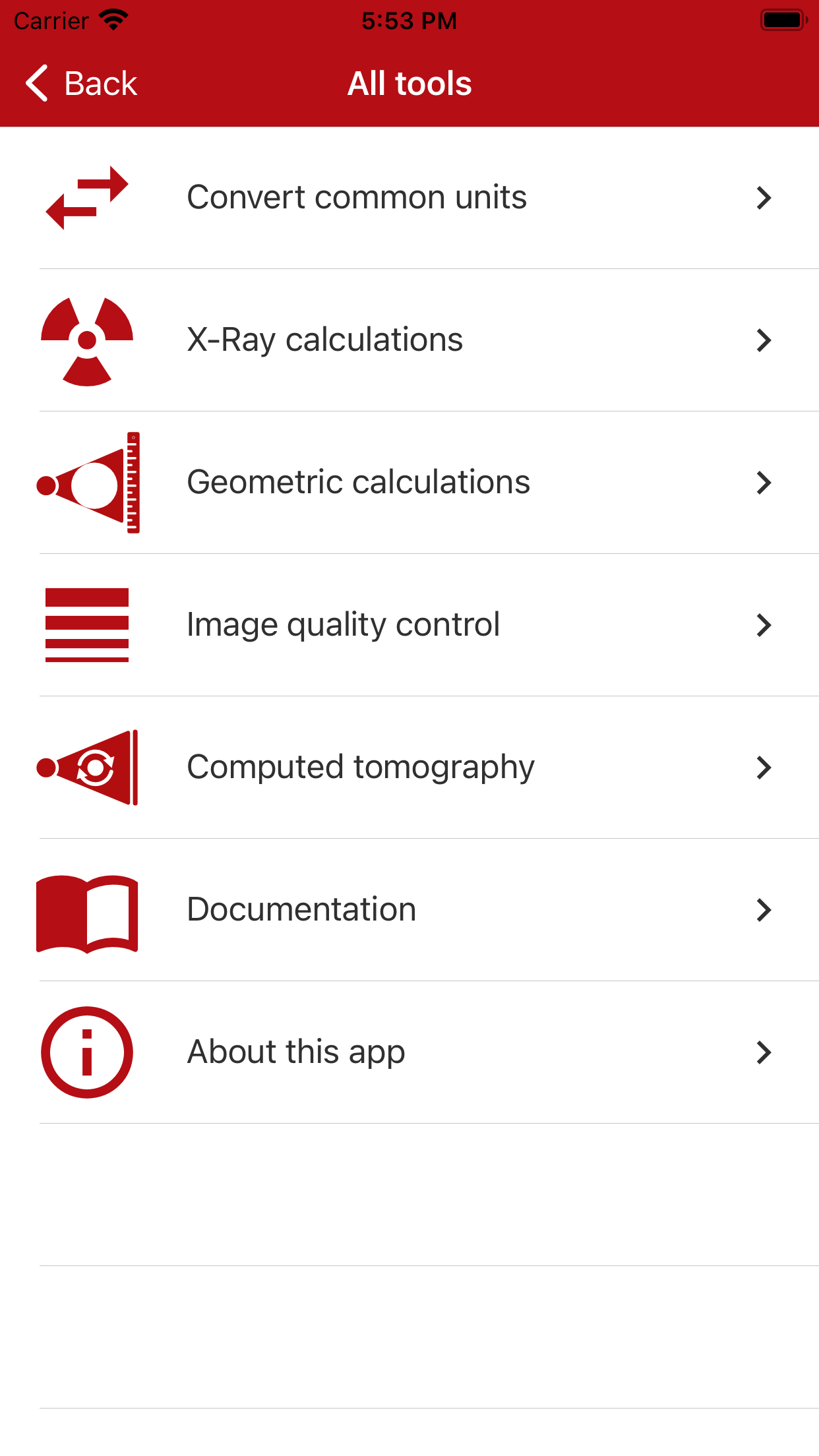 Screenshot NDT App All Tools